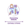 Overcoming setbacks concept icon Royalty Free Stock Photo