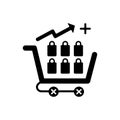 Overconsumption black glyph icon Royalty Free Stock Photo