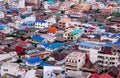 Overcrowded Asian urban residental district in Hua Hin, Thailand