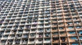 Overcrowded residential building in Hong Kong