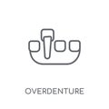 Overdenture linear icon. Modern outline Overdenture logo concept Royalty Free Stock Photo