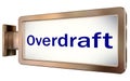 Overdraft on billboard background