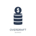 Overdraft icon. Trendy flat vector Overdraft icon on white background from business collection