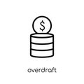 Overdraft icon. Trendy modern flat linear vector Overdraft icon