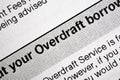 Overdraft Letter Close-Up Royalty Free Stock Photo