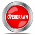 Overdrawn Red Isolated Button Royalty Free Stock Photo