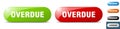 overdue button. key. sign. push button set
