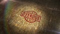 Overdue sign stamp on linen sack loop animation