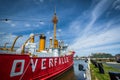 The Overfalls Lightship in Lewes, Delaware. Royalty Free Stock Photo