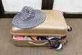 Overfilled suitcase Royalty Free Stock Photo