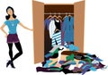 Overfilled wardrobe Royalty Free Stock Photo