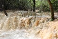 Flood in Kursunlu waterfall nature park after the hard rain