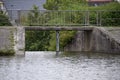 overflow of the Heilbachsee seen from the lake side Royalty Free Stock Photo