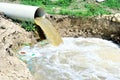 Overflow of polluted water Royalty Free Stock Photo