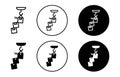 Overflow shipment icon collection of outline thin line symbol or sign