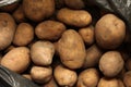 Overflowing bag of potatos Royalty Free Stock Photo