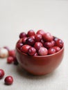 Overflowing bowl of Cranberries