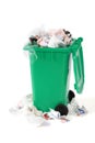 Overflowing garbage bin Royalty Free Stock Photo