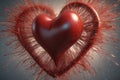 overflowing heart - 3d concept of overpowering love Royalty Free Stock Photo