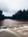 An overflowing River Dam In Kerala