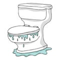 Overflowing Toilet Royalty Free Stock Photo