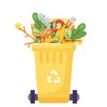 Overflowing Transportable Organic Waste Container