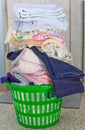 Overflowing washing basket