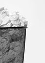 Overflowing Waste Bin Royalty Free Stock Photo