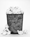 Overflowing Waste Bin Royalty Free Stock Photo
