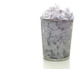 Overflowing Wastebasket Royalty Free Stock Photo
