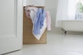 Overflowing Wicker Laundry Basket