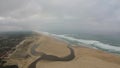 Overflying an Atlantic beach