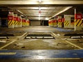 Overground Parking Space near Shopping Mall Royalty Free Stock Photo