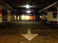 Overground Parking Space near Shopping Mall Royalty Free Stock Photo