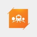 Overground sign icon. Metro train symbol.