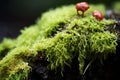 Overgrown lichen stone. Generate Ai Royalty Free Stock Photo