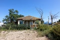 Overgrown One Level Home In Disrepair Royalty Free Stock Photo