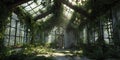 Overgrown Ruins A PostApocalyptic Greenhouse Royalty Free Stock Photo