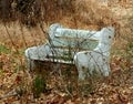 Overgrowth of a bench Royalty Free Stock Photo