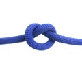 Overhand knot in climbing rope