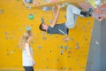 He overhang bouldering skill