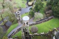 Overhead aerial view of Blarney castle,Ireland.