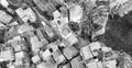 Overhead aerial view of Five Lands homes, Italy Royalty Free Stock Photo