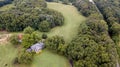 Overhead ariel view of farm house country side estate Royalty Free Stock Photo