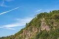 Overhead cable car in Italian Alps - Cavalese Cermis Trentino Italy Royalty Free Stock Photo