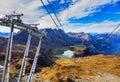 Overhead cable car on Mt. Titlis in Switzerland Royalty Free Stock Photo