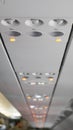 Overhead console in the aircraft air and light panel Royalty Free Stock Photo