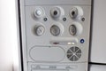 Overhead console in the modern passenger aircraft Royalty Free Stock Photo