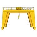 Overhead gantry cranes Components, overhead gantry cranes graphic. overhead gantry cranes clipart on white background