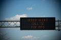 Amber Alert Highway Sign